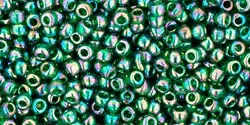  TOHO - Round 11/0 : Transparent-Rainbow Green Emerald